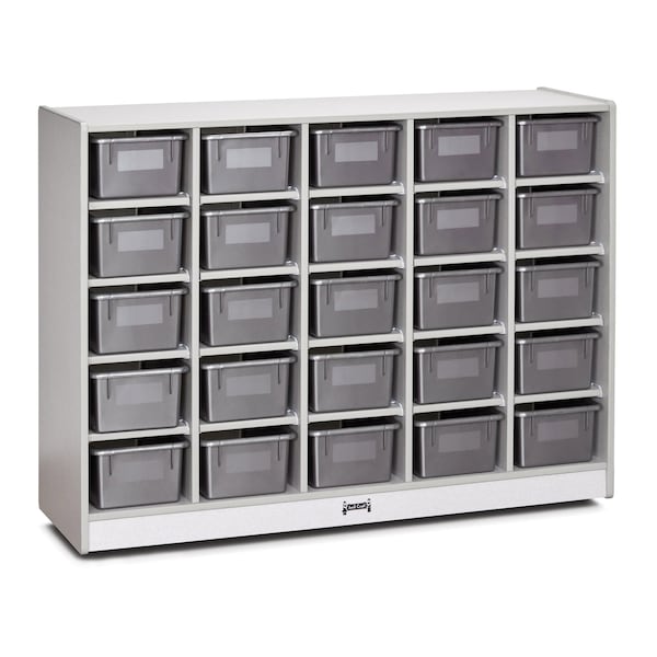 Jonti-Craft Rainbow Accents 25 Cubbie-Tray Mobile Storage, with Trays, Gray 0426JCWW000 - main